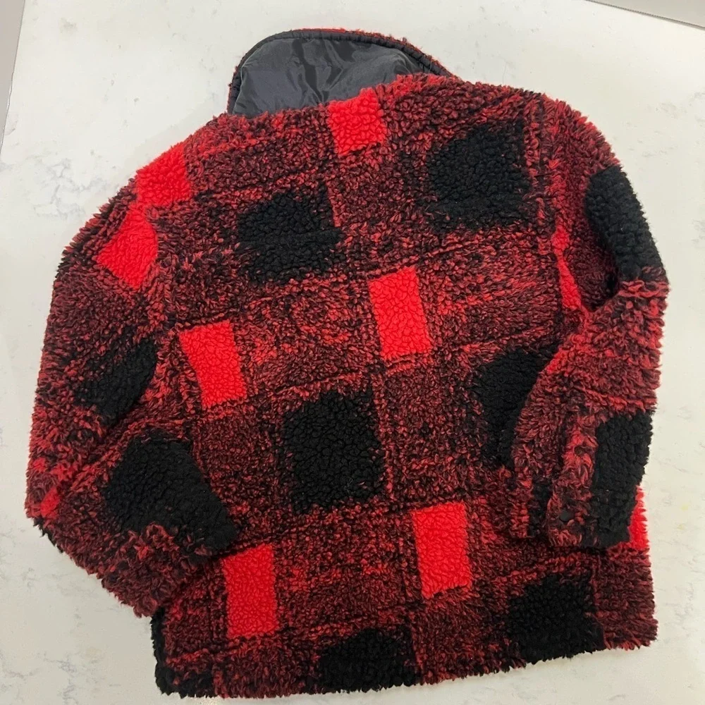 Kids Red and Black Checkered Jacket